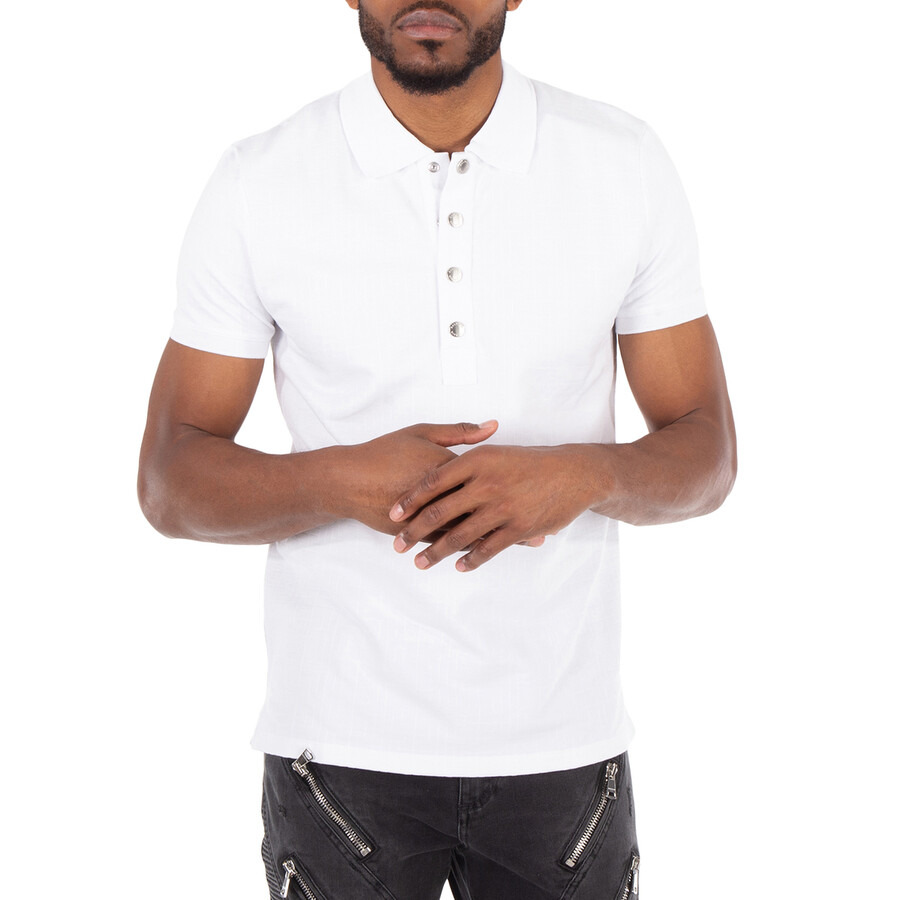 Balmain Cotton-Blend Polo Shirt - 1