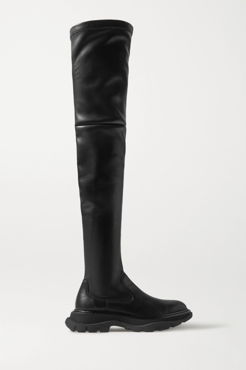Leather exaggerated-sole over-the-knee boots - 1