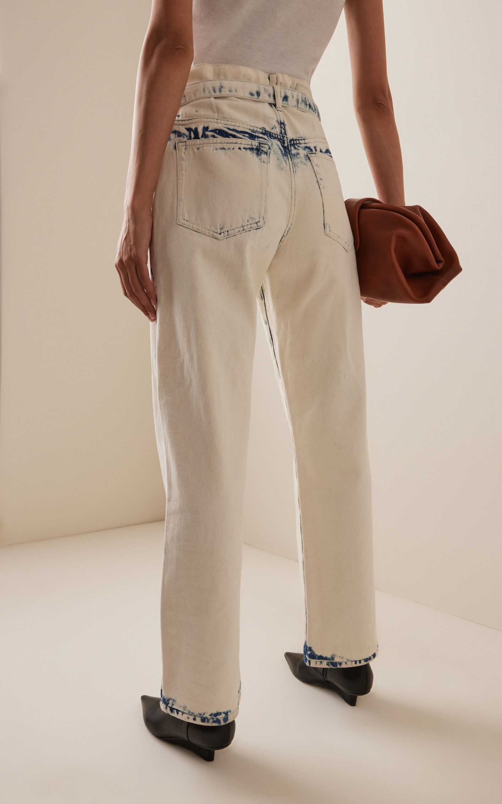 Ellsworth Bleached Cropped Boyfriend Jeans white - 4