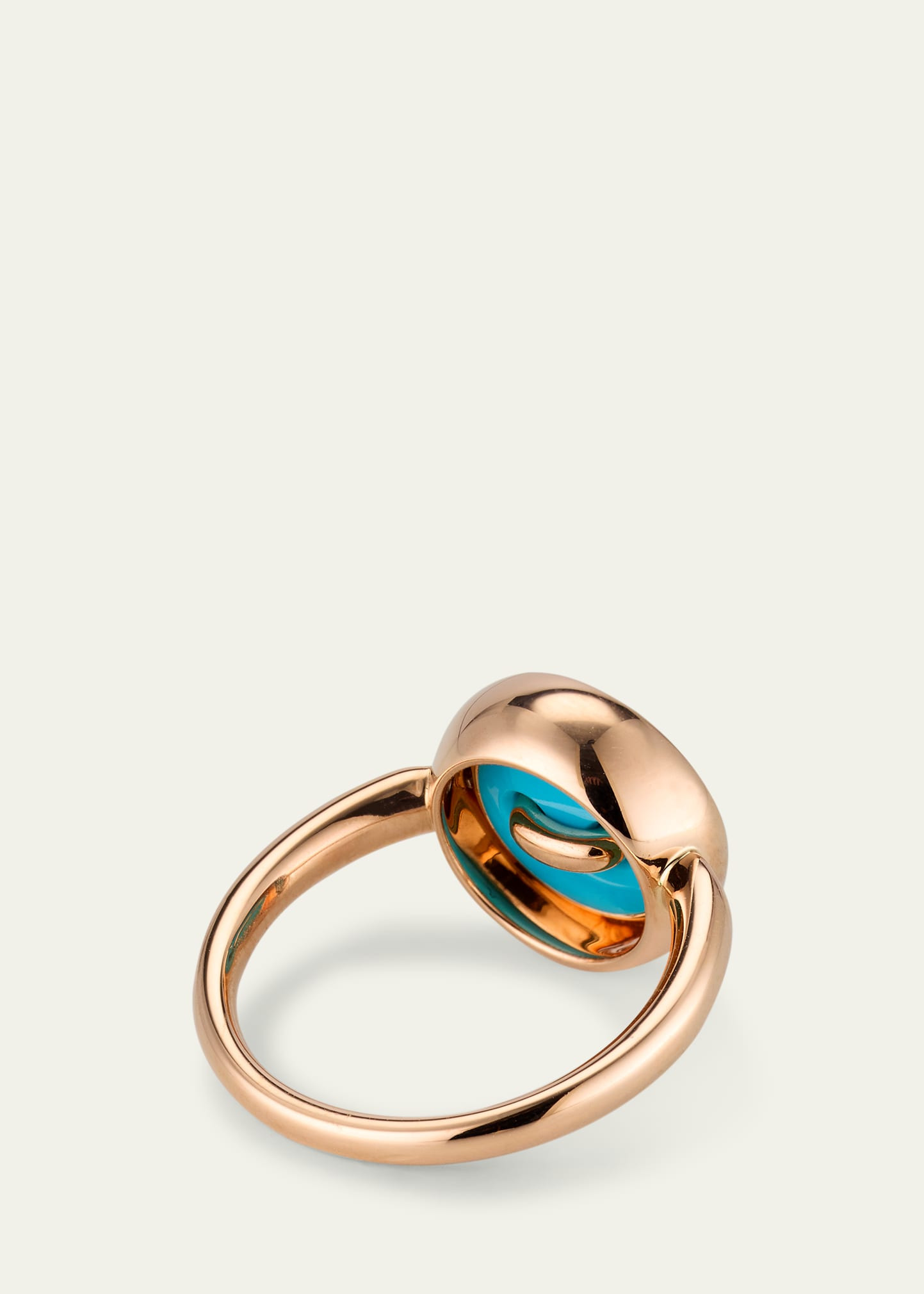 Pom Pom Dot 18K Rose Gold Diamond and Turquoise Flip Ring - 4