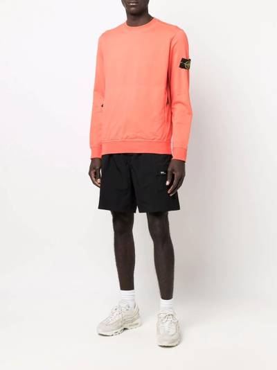 Stone Island Compass badge crew-neck sweatshirt outlook