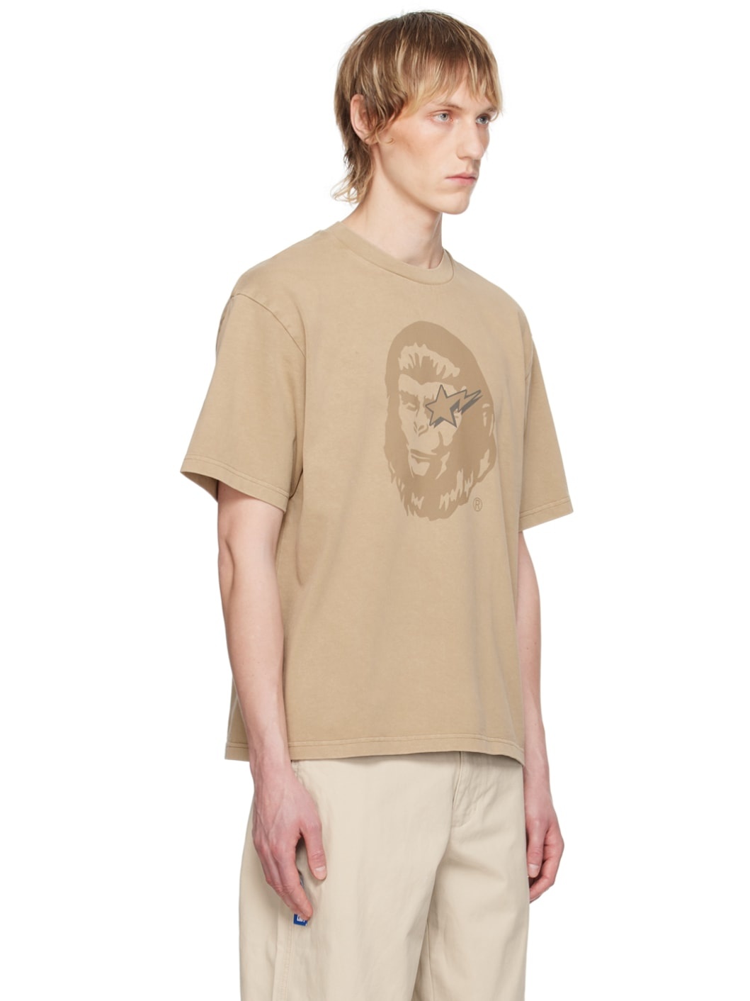 Beige 'World Gone Mad' T-Shirt - 2