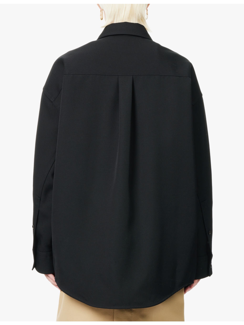 Long-sleeve relaxed-fit wool-twill shirt - 4