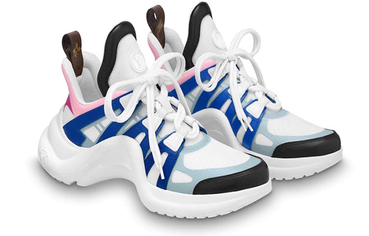 (WMNS) LOUIS VUITTON LV ARCHLIGHT Sports Shoes Blue/White/Pink 1A65SM - 3