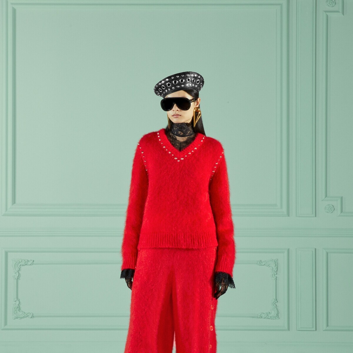 Mohair sweater with studs - 5