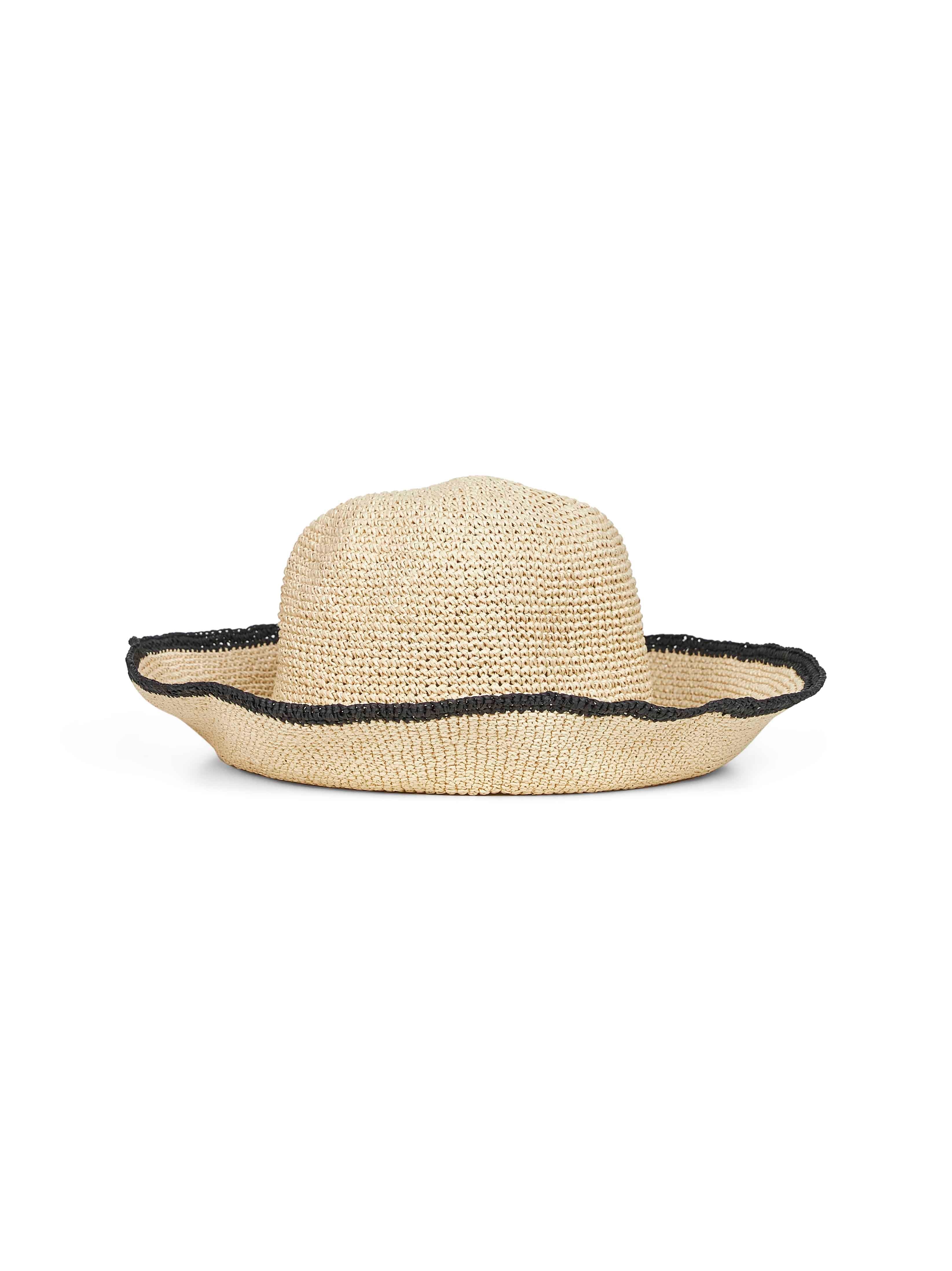 Ecru paper straw bucket hat - 3