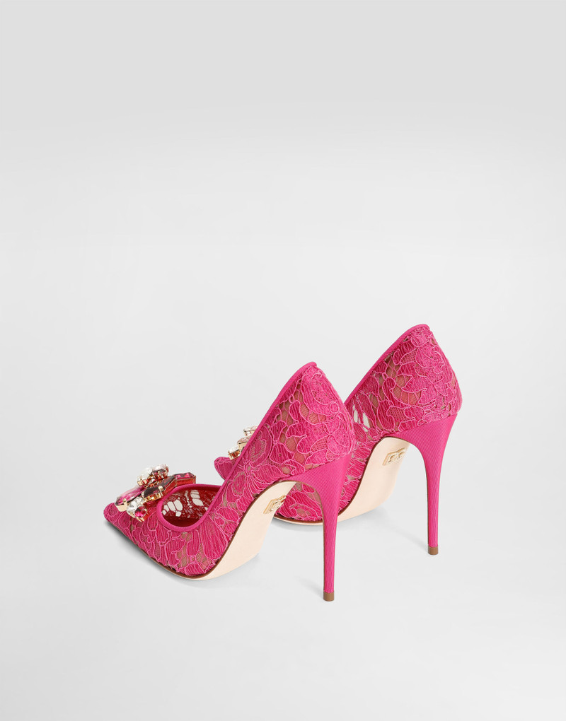 Dolce & Gabbana Rainbow lace pumps in lurex lace outlook