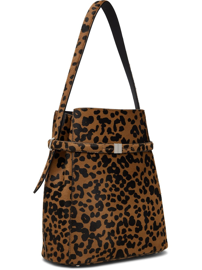 TOTEME Tan Belted Pony Hair Bucket Bag outlook