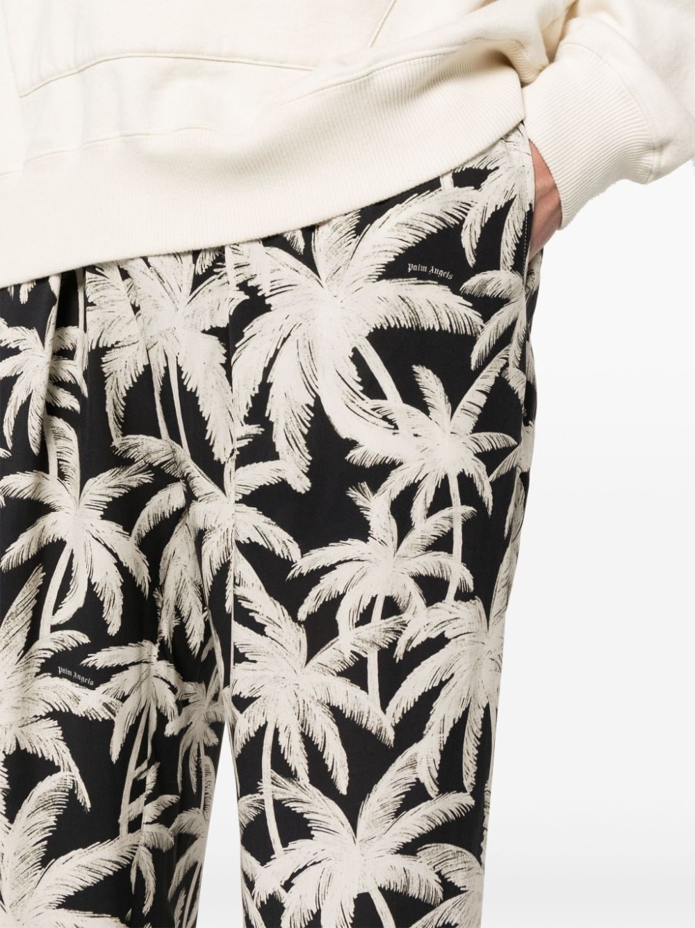 palm-tree print loose trousers - 5