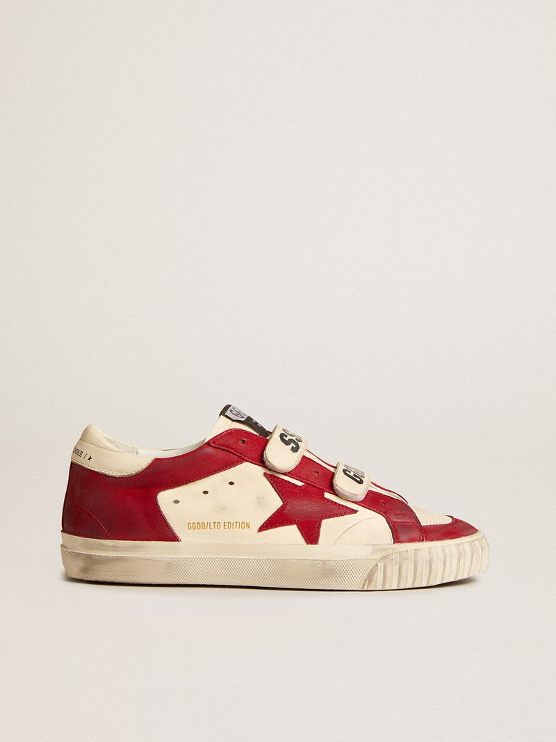 Old School in nappa with red nubuck star and nappa heel tab 1