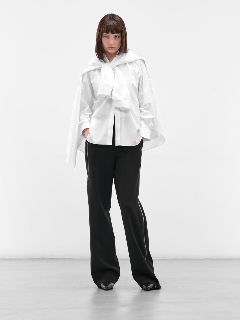 Comme Des Garçons White Double Layer Button-Up Shirt outlook