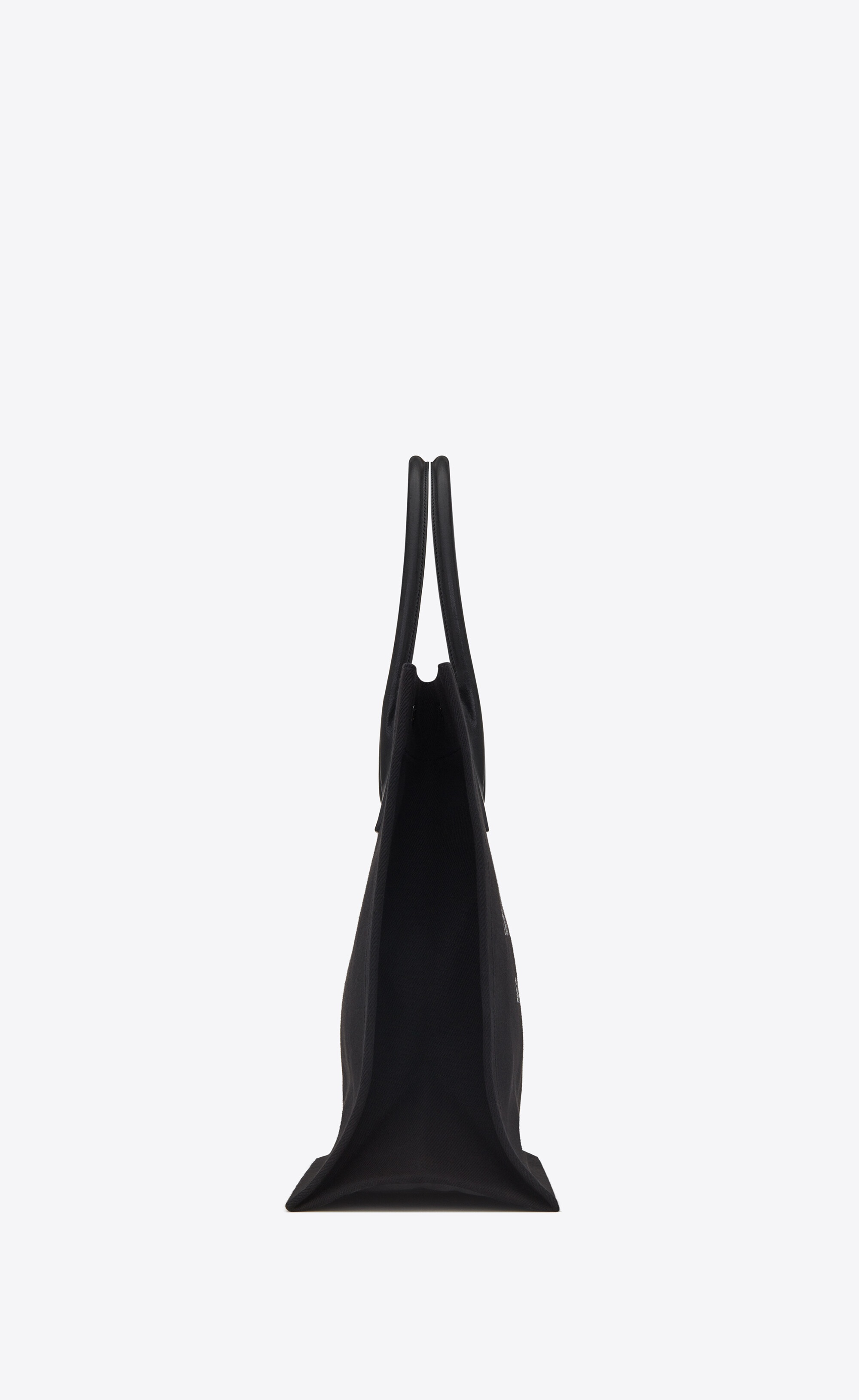 rive gauche tote bag in linen and leather - 4