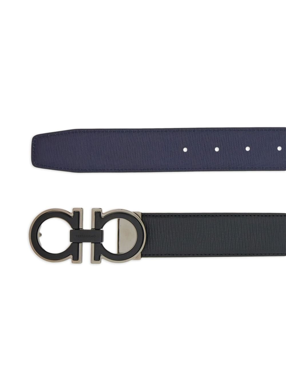 Gancini buckle reversible leather belt - 2