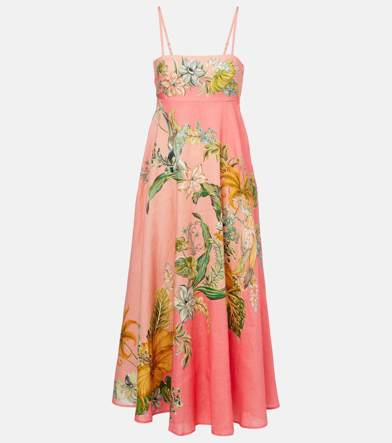 Floral linen maxi dress 1