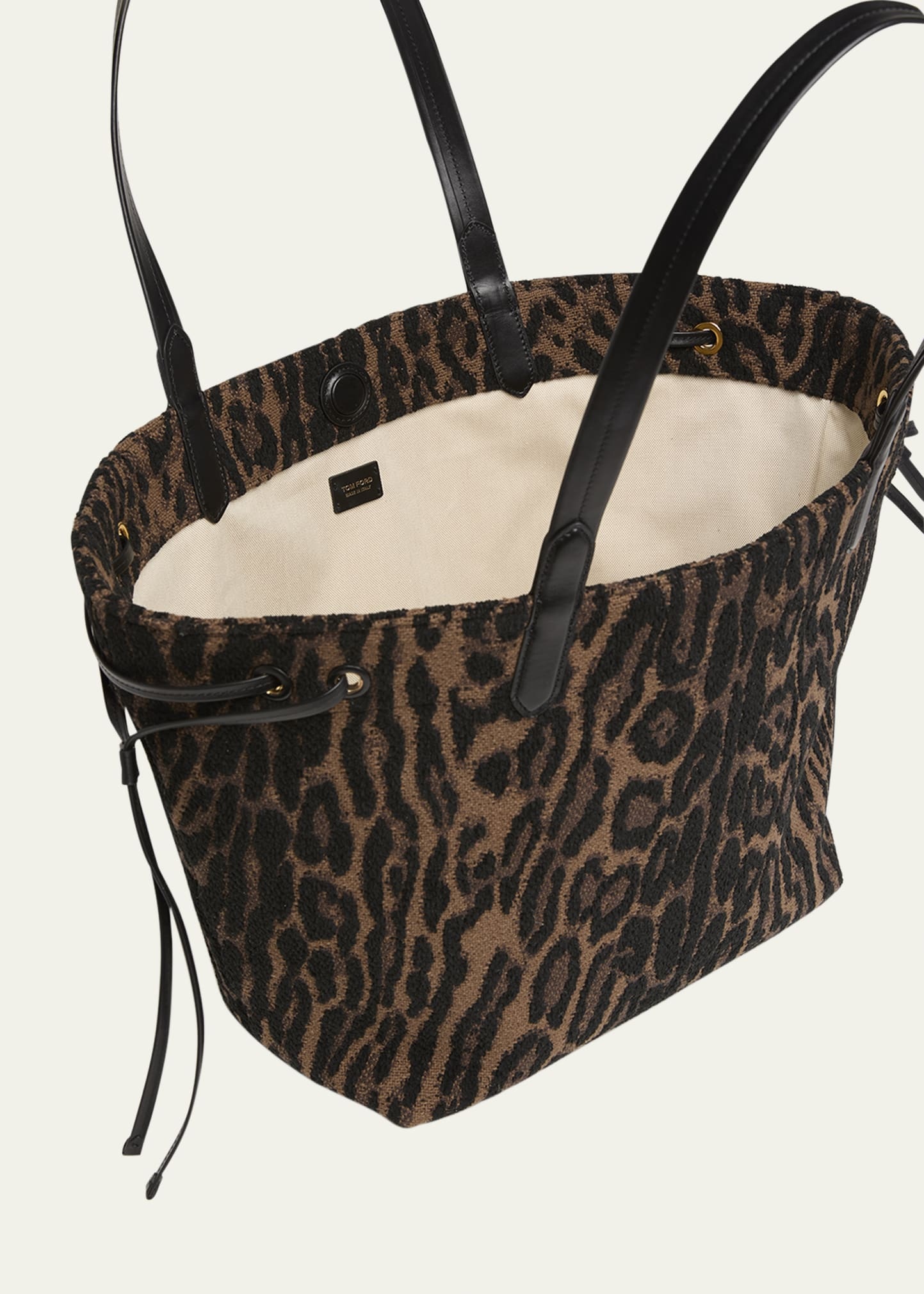 Large Tote Bag in Ocelot Jacquard - 4