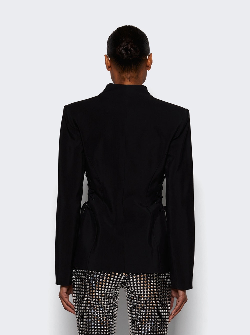 Sculptural Laced Jacket Black - 4