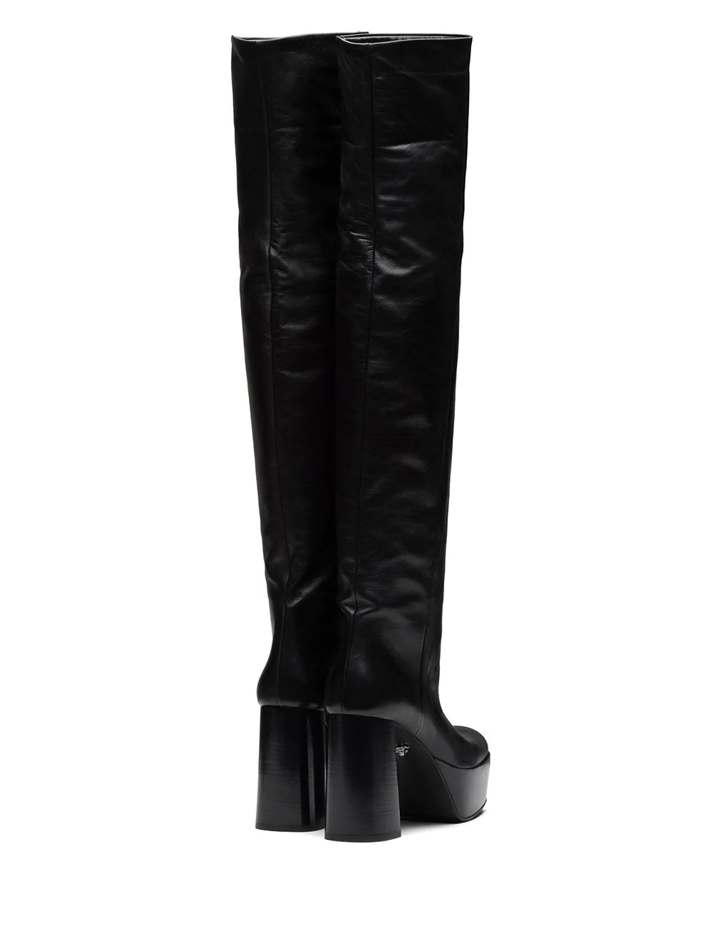 platform leather boots - 3