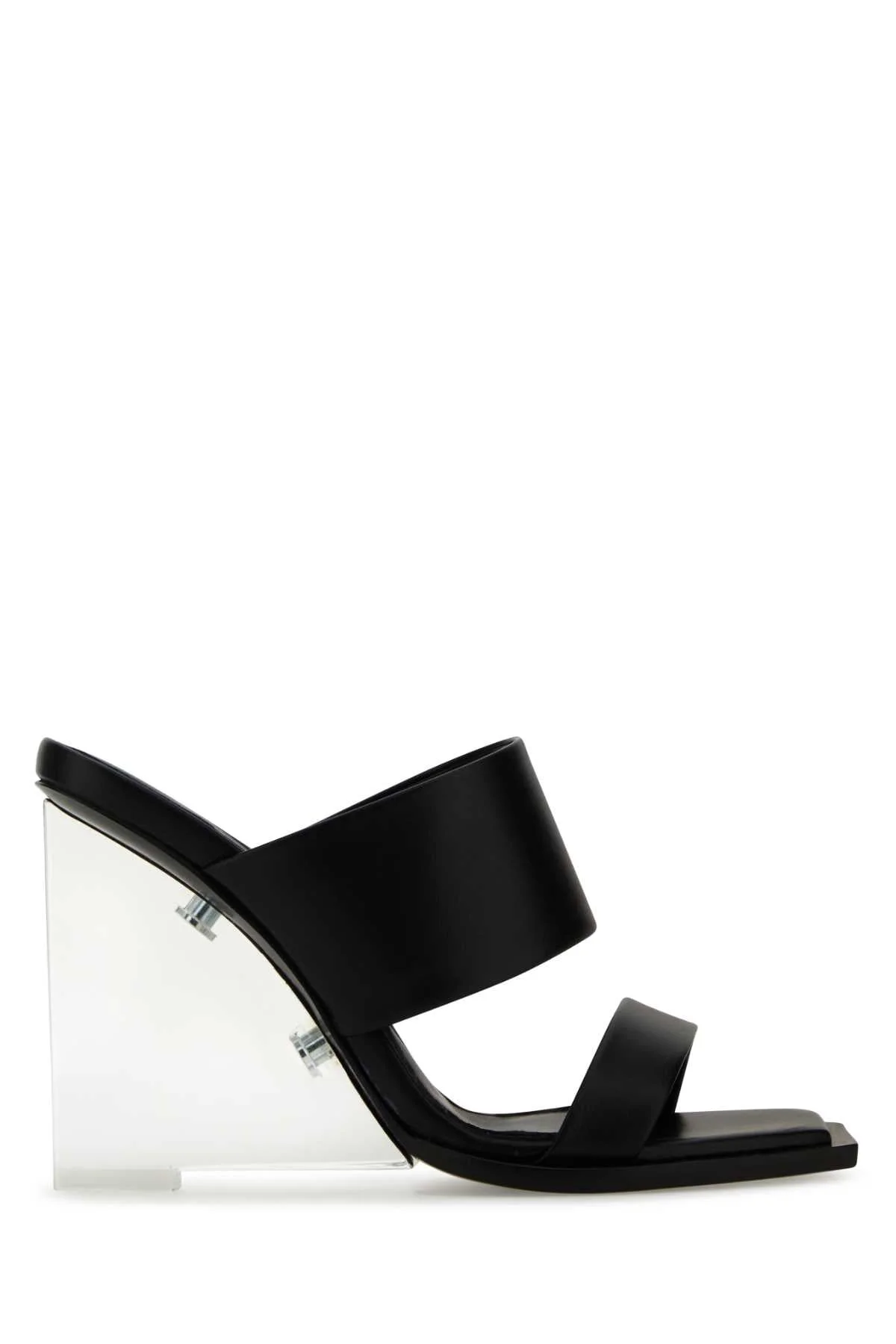 Alexander Mcqueen Women Black Leather Shard Mules - 1