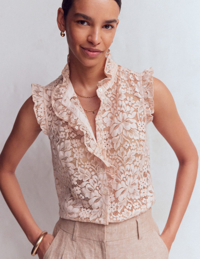 Isabel Sleeveless Lace Top-Pale Pink 6