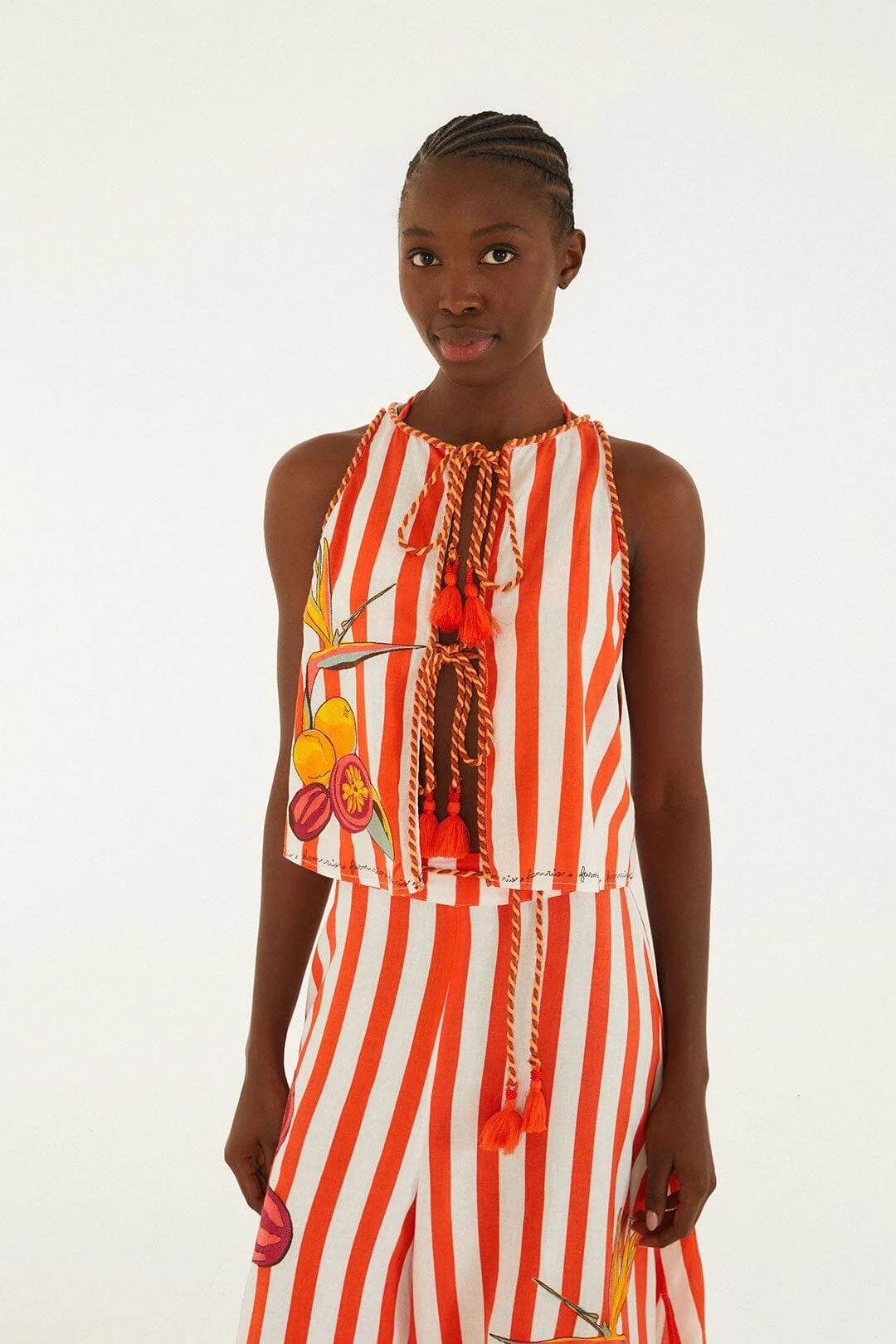 Blouse With Rope Detail And Embroidery - 1