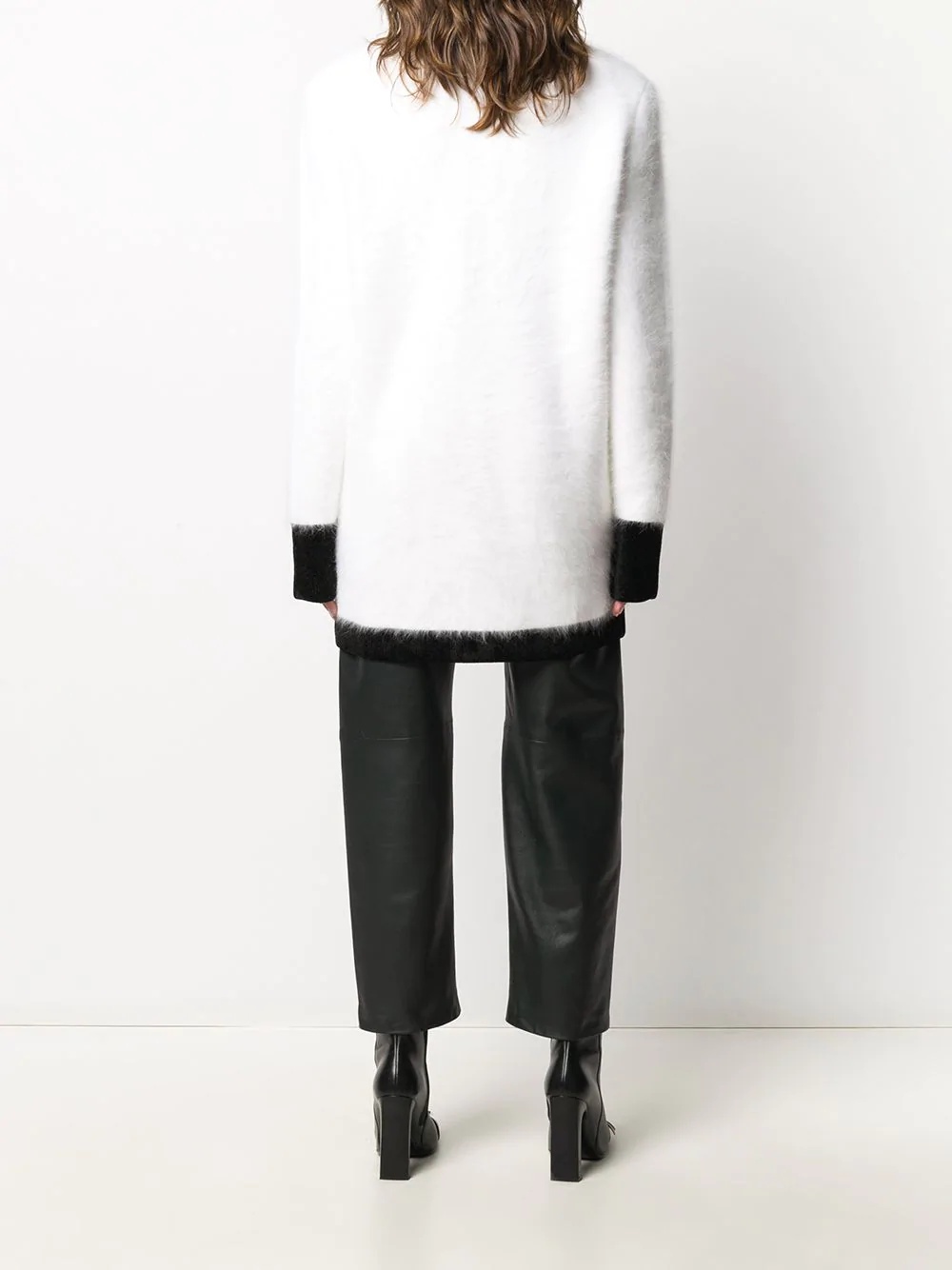 single-breasted knitted short coat - 4