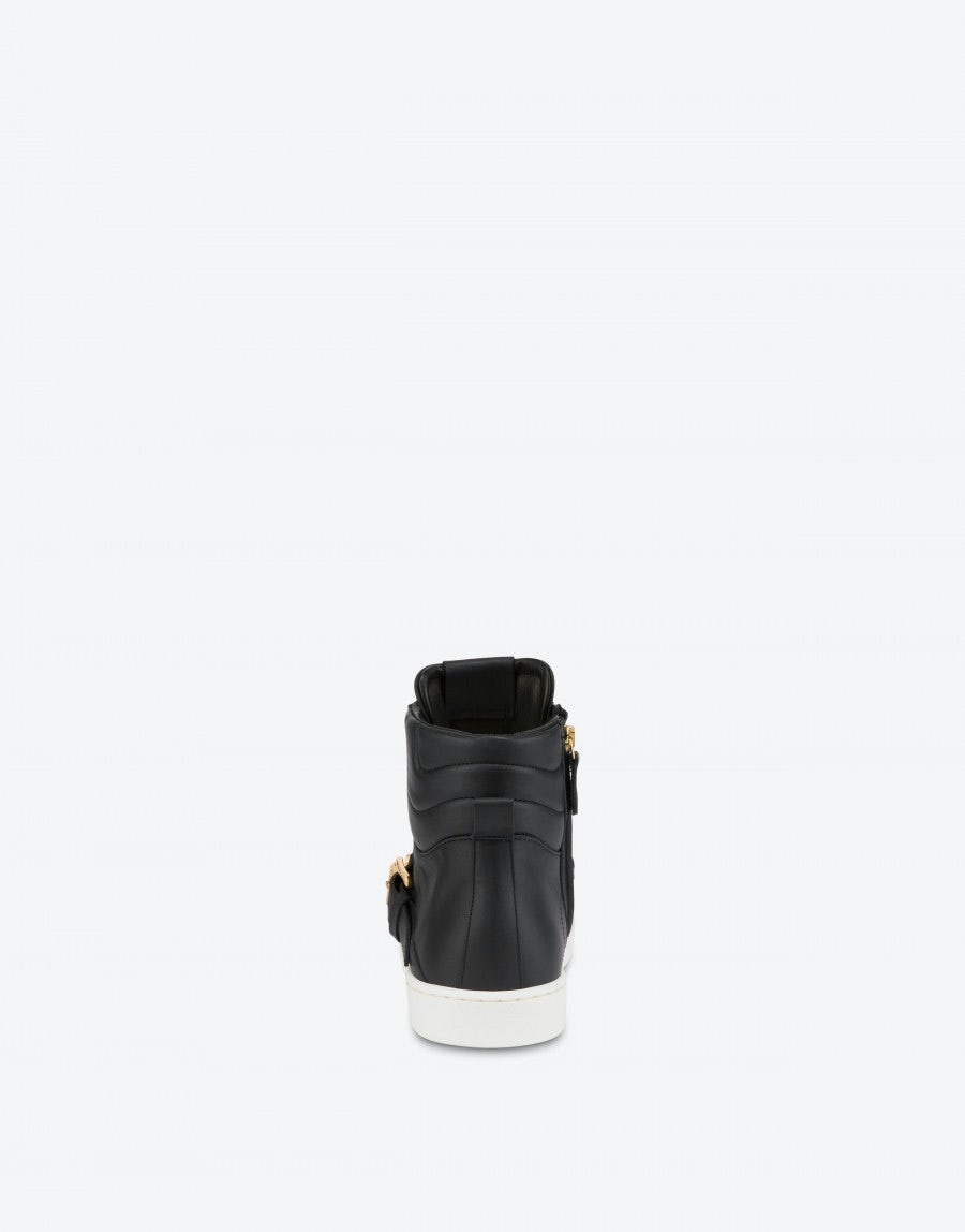 HIGH SNEAKERS IN CALFSKIN LOGO LETTERING - 2