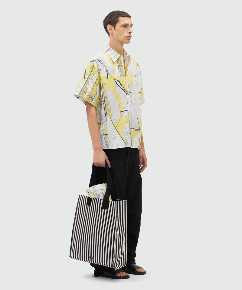 White poplin shirt with "Sail race" print 4