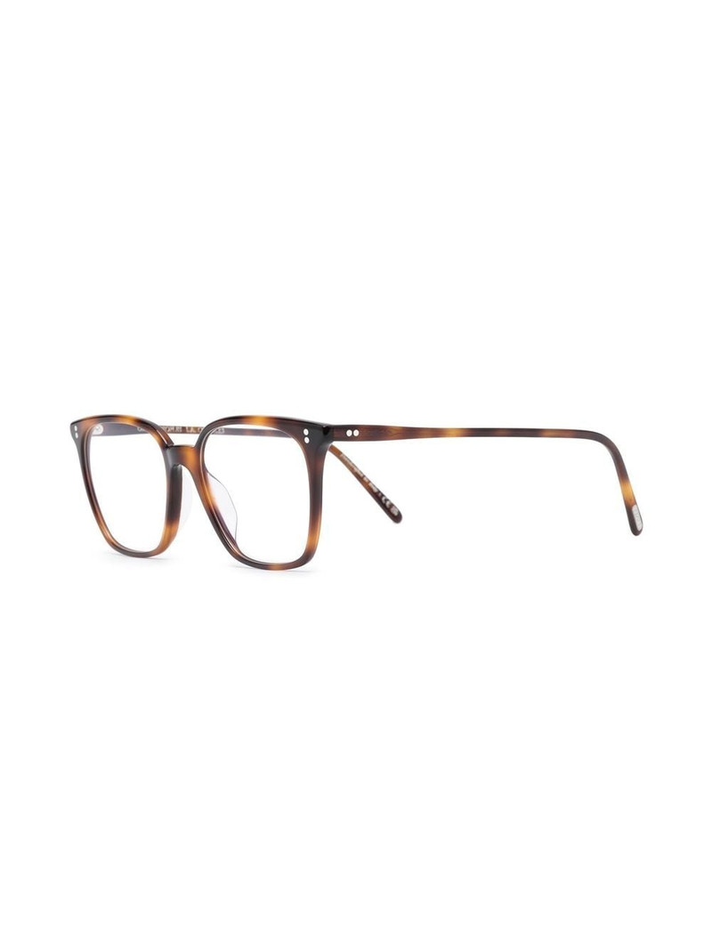Oliver Peoples tortoiseshell square-frame glasses outlook