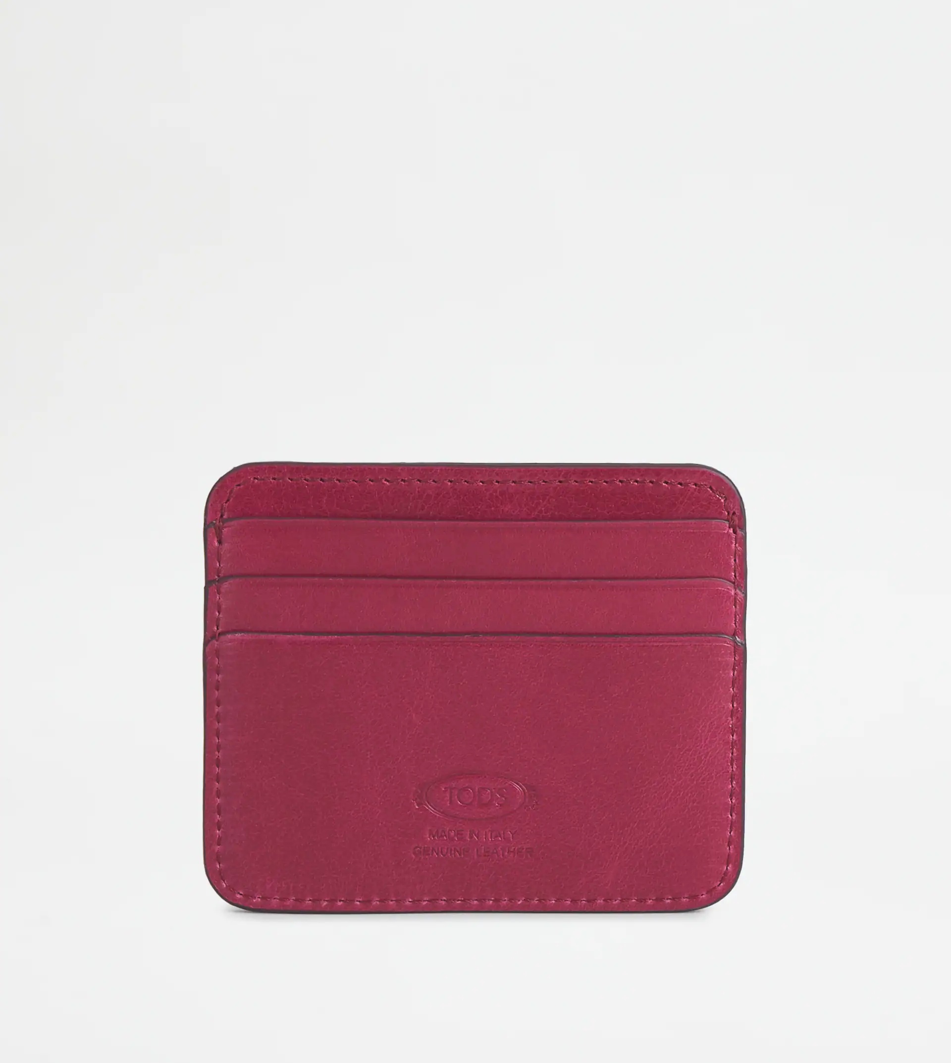 TOD'S SIGNATURE CARDHOLDER - BURGUNDY - 2
