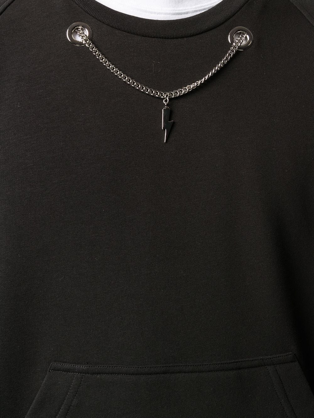 chain detailed sweatshirt - 5