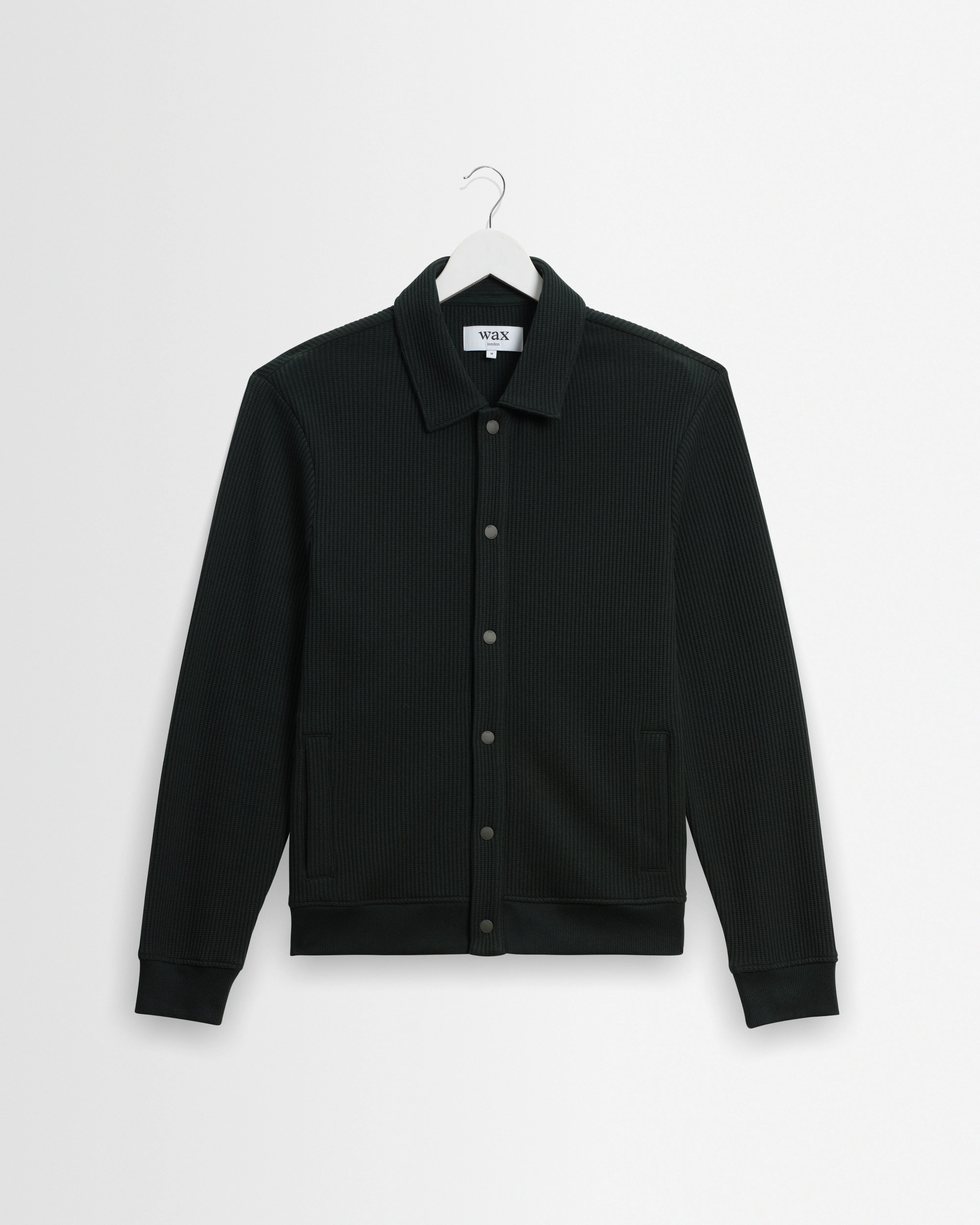 Hays - Dark Green Structured Waffle Overshirt - 1