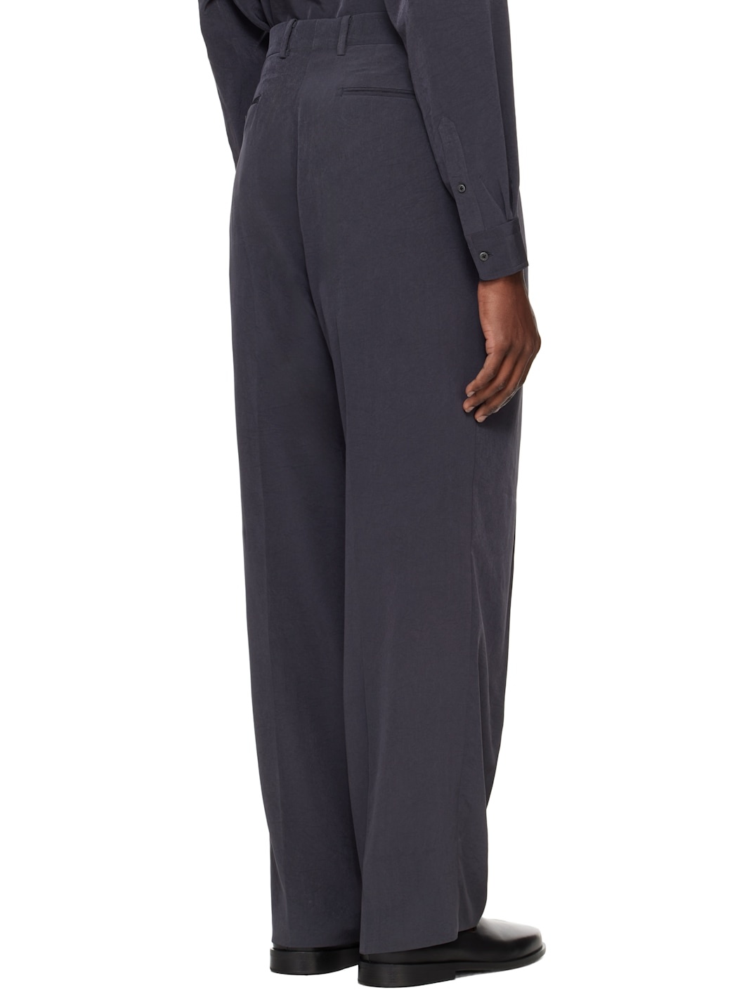 Gray Wide Trousers - 3