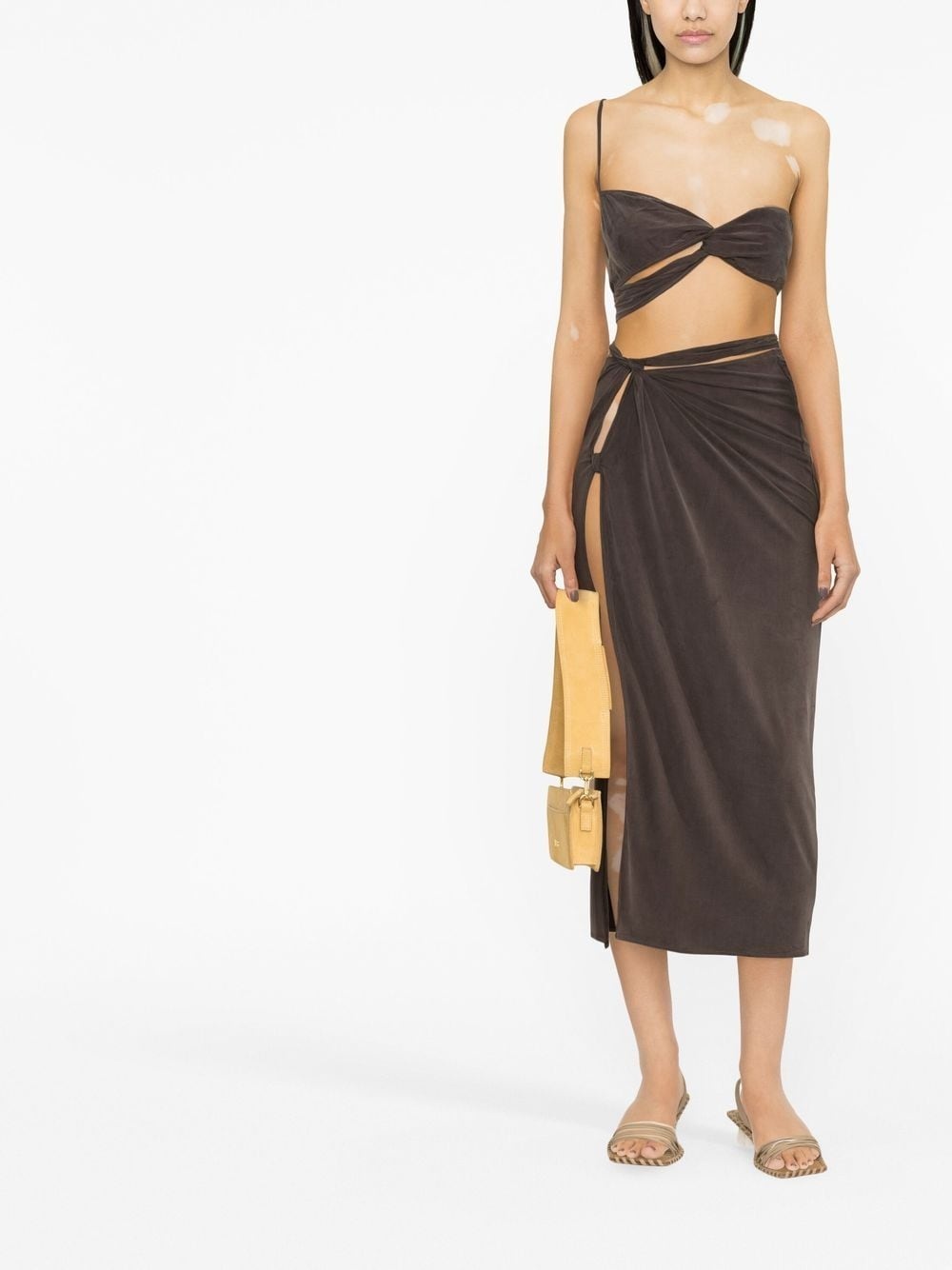 La jupe Espelho cut-out draped skirt - 2