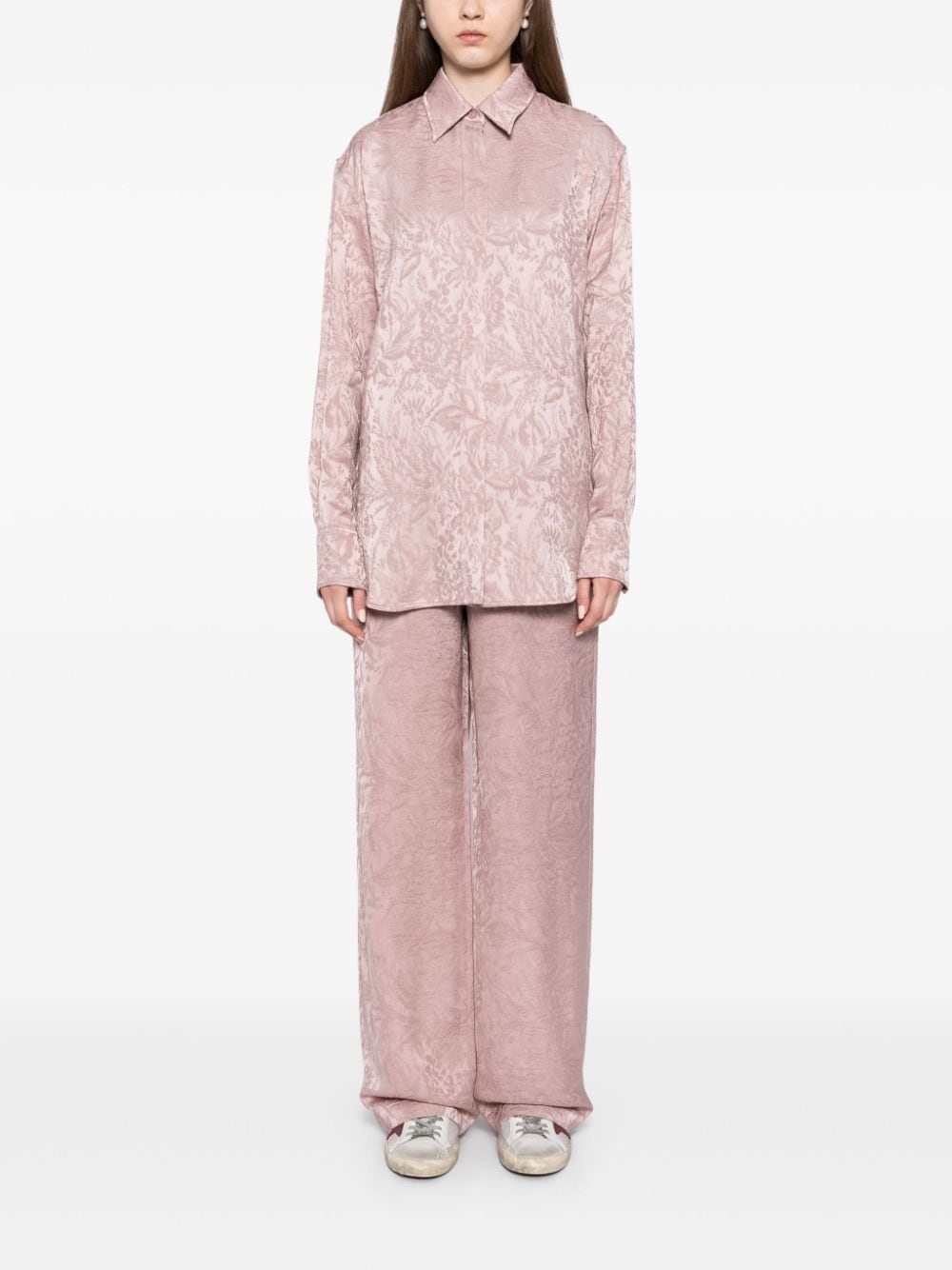 floral-embroidered shirt - 2