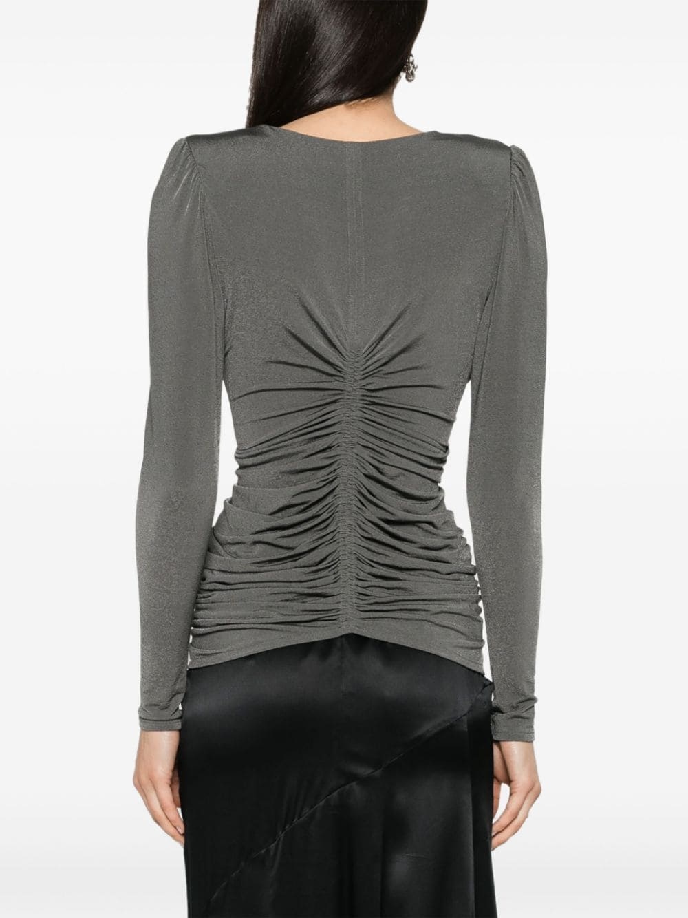 ruched long-sleeve top - 4