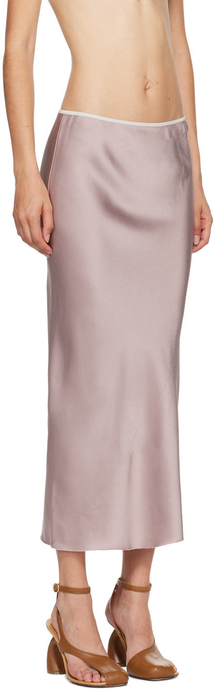 Pink Vented Midi Skirt - 2