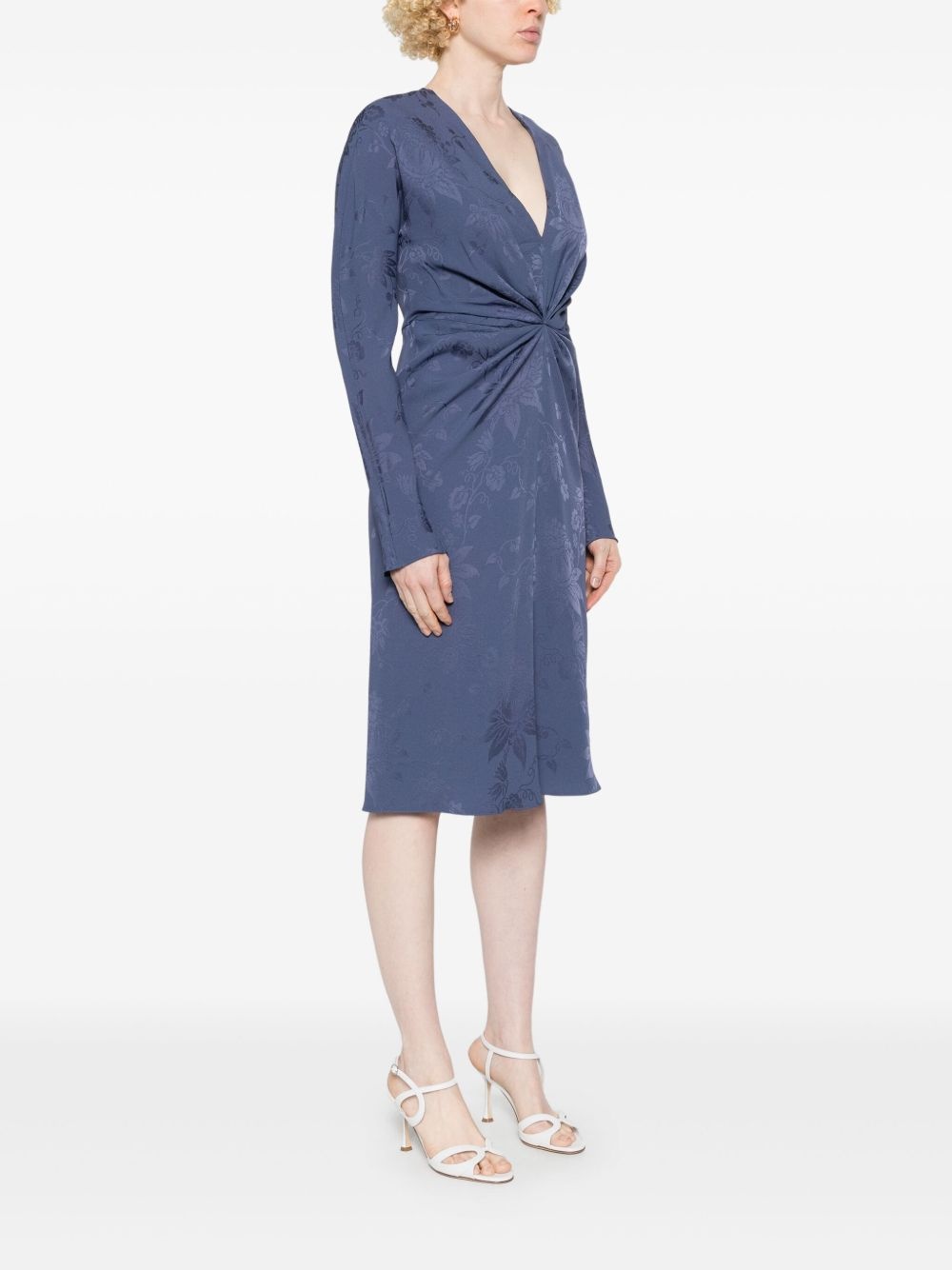 jacquard midi dress - 3