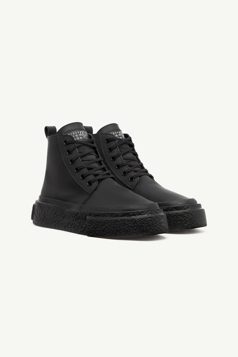 MM6 Maison Margiela Lace-up Leather Sneakers outlook