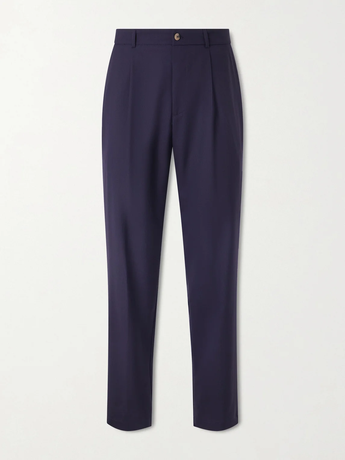 Straight-Leg Pleated Super 130s Wool Suit Trousers - 1