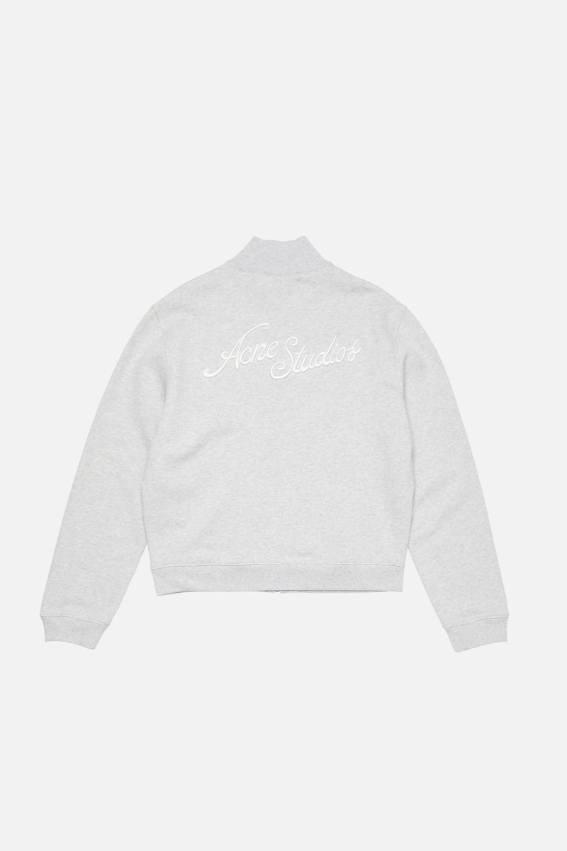 Acne Studios Zip-up sweatshirt - Pale Grey Melange outlook