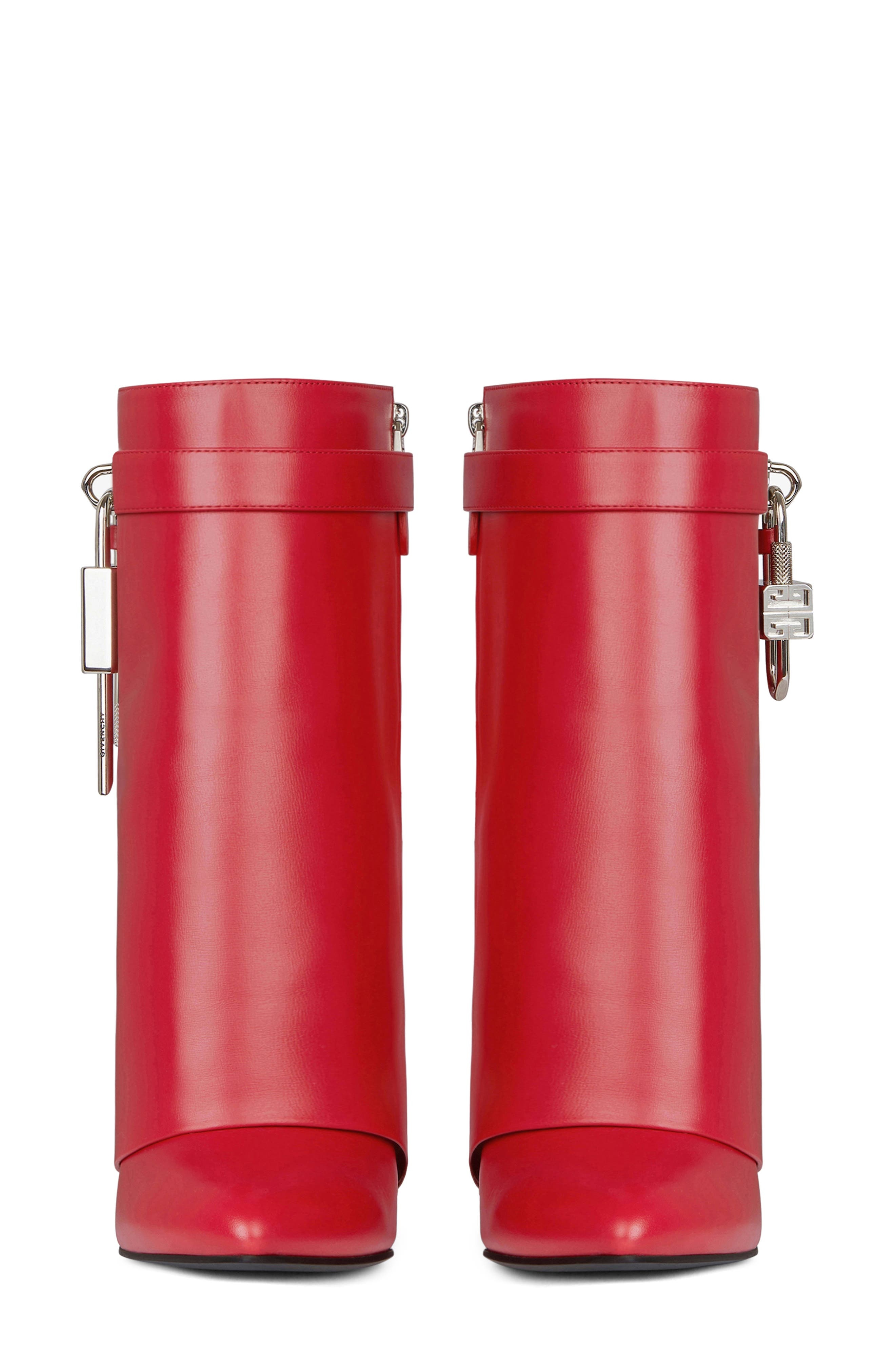 Givenchy Shark Lock Bootie in Red at Nordstrom - 4