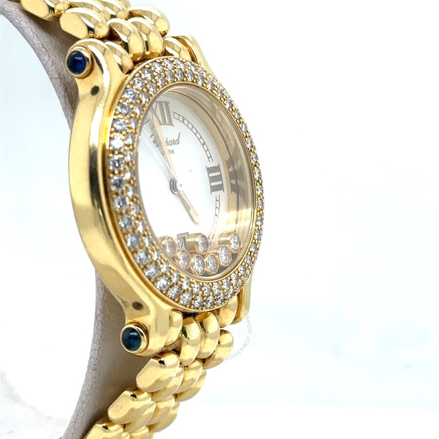 Pre-owned Chopard Happy Sport Quartz Diamond White Dial Ladies Watch 27/6145-23 - 3