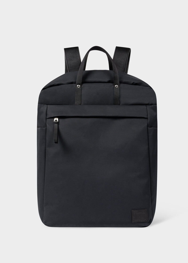Navy Cotton-Blend Canvas Backpack 1