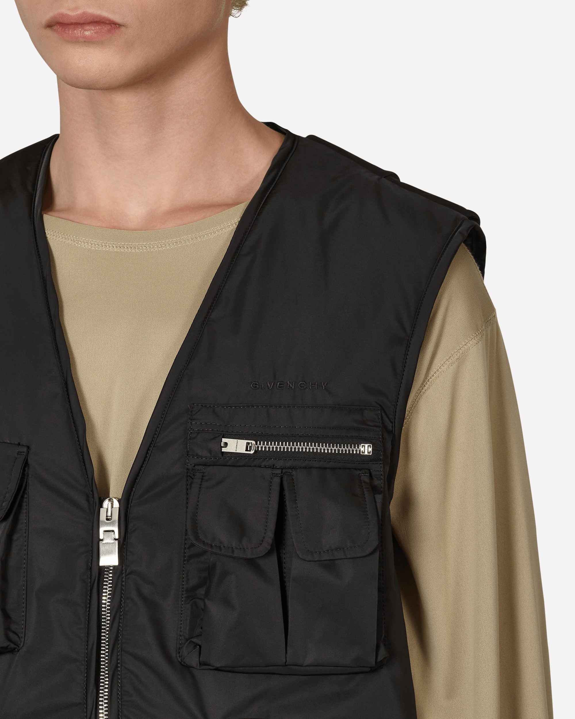Multipockets Nylon Vest Black - 5