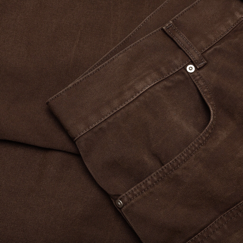 STUDDED CARPENTER PANTS - DARK BROWN - 4