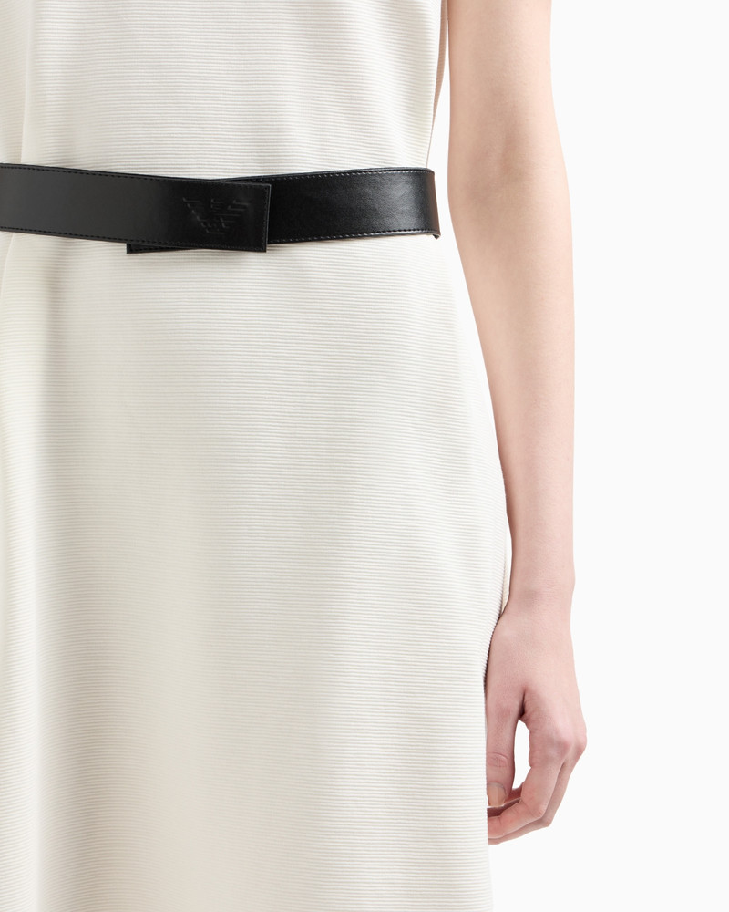 EMPORIO ARMANI OTTOMAN JERSEY DRESS WITH BOAT NECK AND BELT outlook