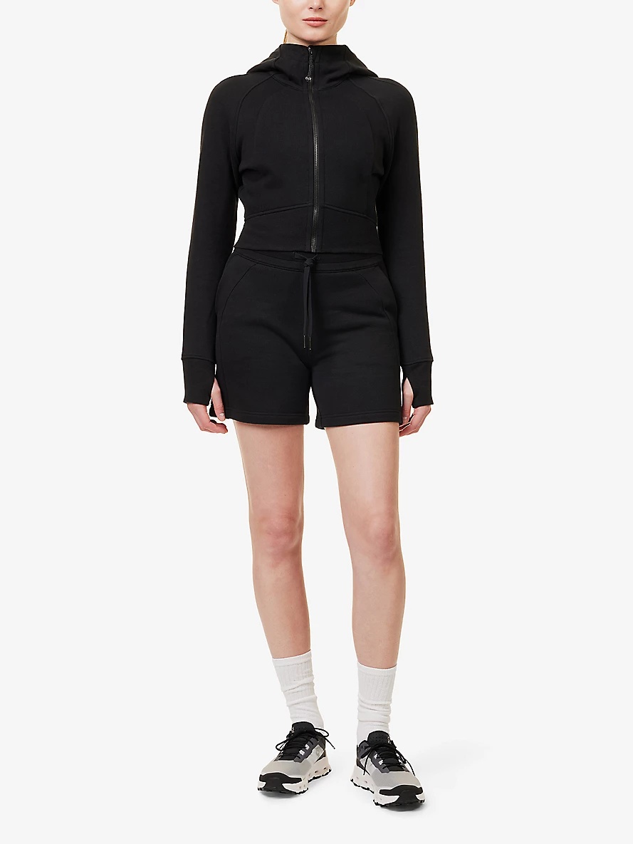 Scuba cropped cotton-blend hoody - 4