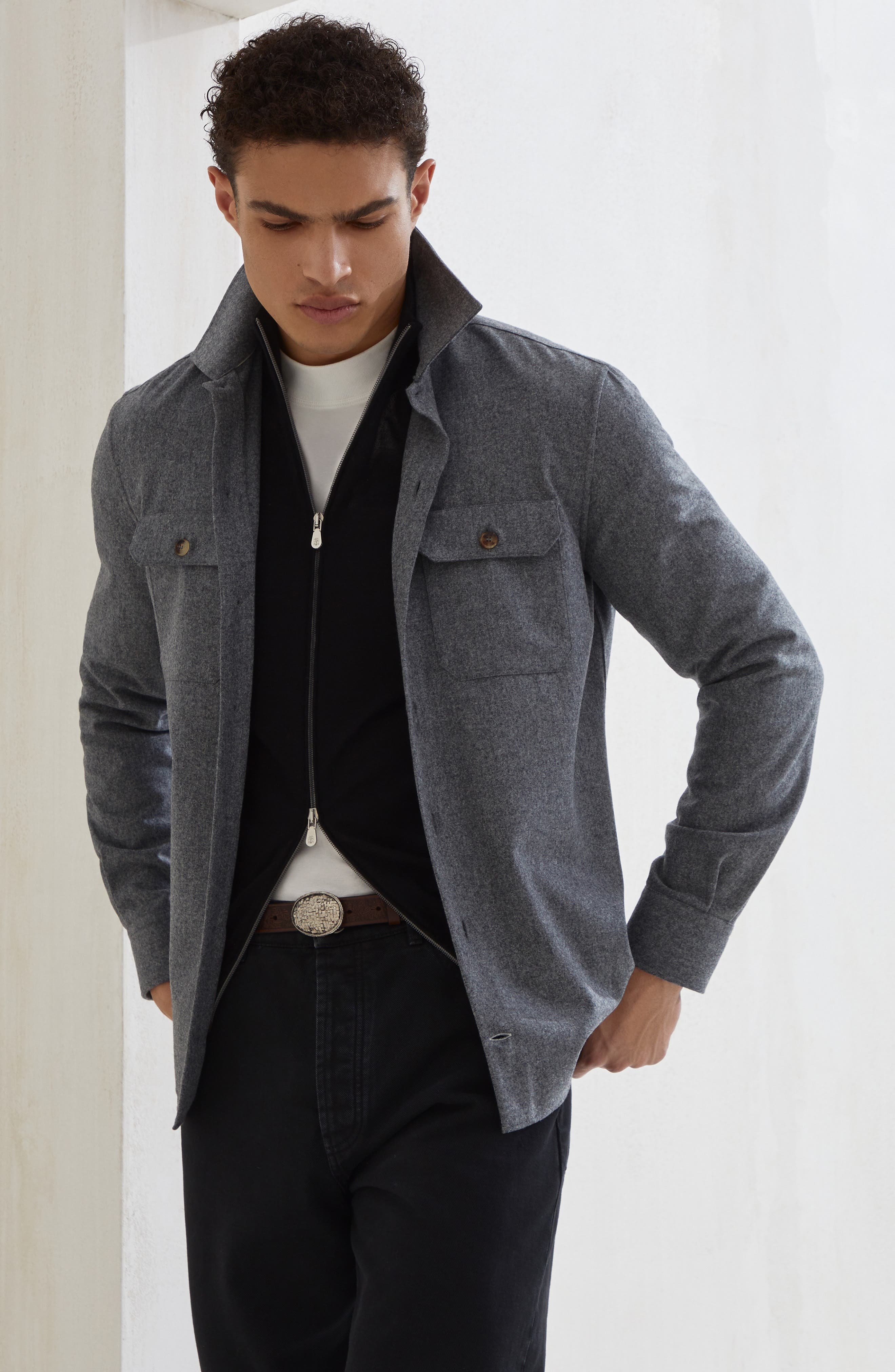 Brunello Cucinelli Lightweight cardigan in Black at Nordstrom - 5