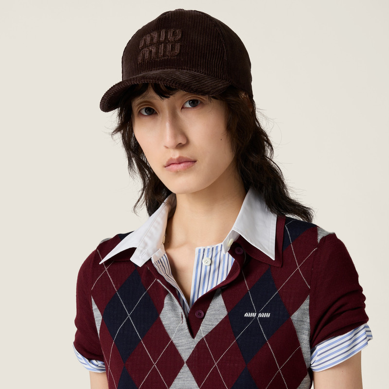 Miu Miu Velvet baseball cap outlook