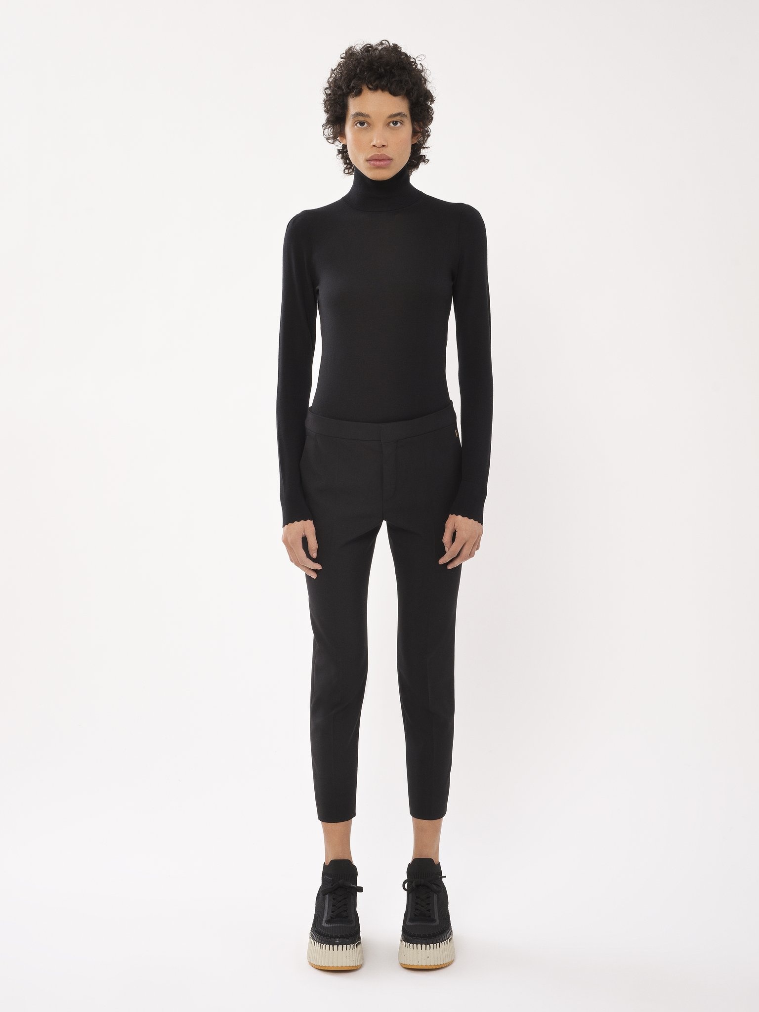CROPPED CIGARETTE PANTS - 3